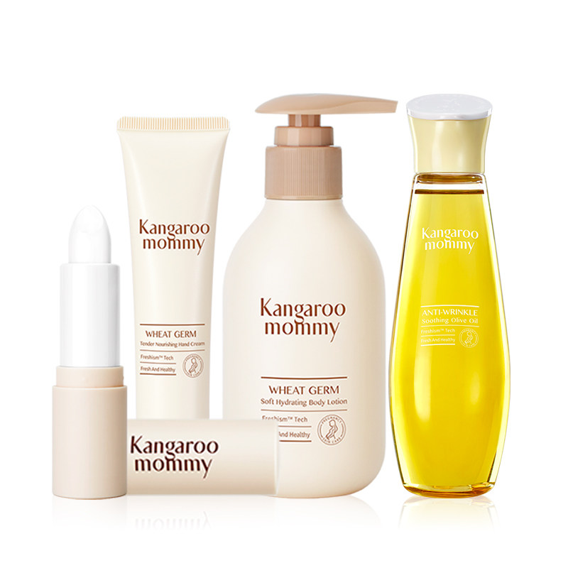 袋鼠妈妈孕妇专用唇膏天然护手霜 袋鼠妈妈淑好身体护理套装