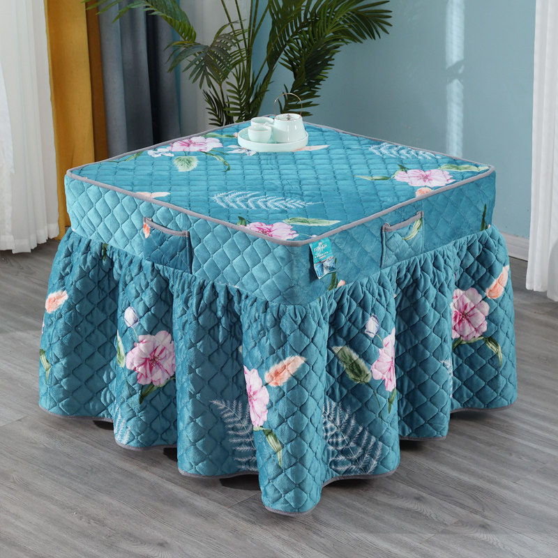 电暖桌烤火桌子罩套被正方形取暖桌电炉罩加厚加绒家用冬季80*80,淘宝优惠券,粉丝福利购,淘宝优惠卷