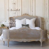 American retro-carved solid wood vine bed method to make old vines art solid wood bed bedroom 1 8 m double bed covy bed