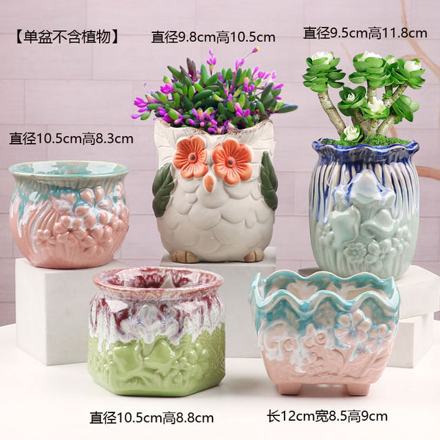 Succulents small flower pots pastoral ceramics special offer