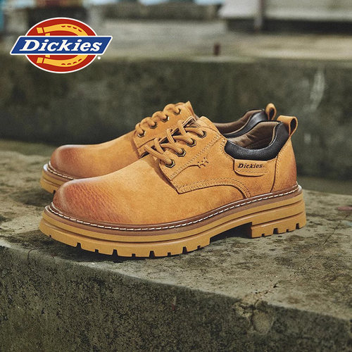 Dickies马丁靴男低帮2025新款冬季冬秋男士休闲皮鞋户外工装鞋子 - 图3