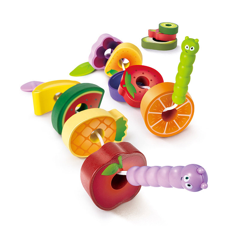 Hape丛林火车串珠套积木穿绳宝宝穿线穿珠子儿童益智玩具1-2-3岁0,淘宝优惠券,粉丝福利购,淘宝优惠卷