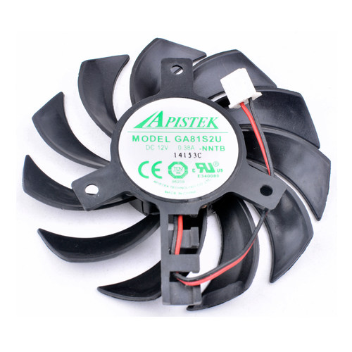 典范GA81S2U-NNTB 昂达GT630 神盾1GD3直径75mm 孔位40mm显卡风扇 - 图0