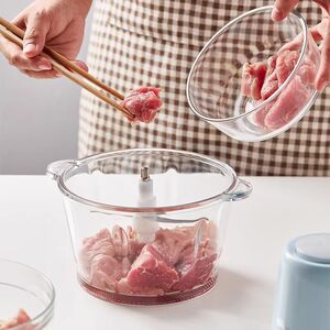 小熊绞肉机QSJ-C03B1多功能绞馅机碎肉机辅食搅拌蒜蓉切菜机2L升