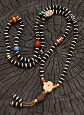 藏式一线药师108颗佛珠念珠民族风手链项链