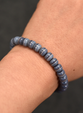 精品蓝沁一线药师女士单圈手链手串