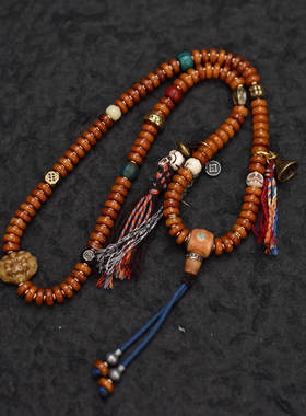 藏式藏风牦牛骨片108佛珠念珠民族风包邮到家
