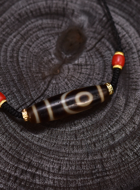 手编牙黄天珠男女同款项链