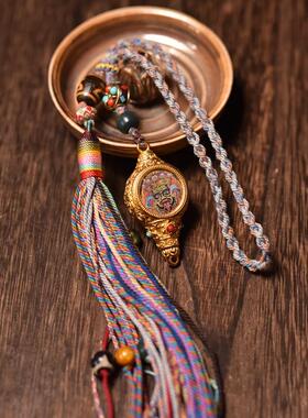 藏式手编车挂车内装饰可拉伸调节扎基拉姆款九宫牌款