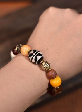 天然玛瑙手串多宝佛珠文玩男女情侣款包邮到家