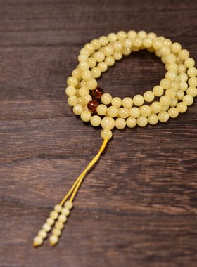 天然原矿蜜蜡佛珠手串手链项链挂件男士女款