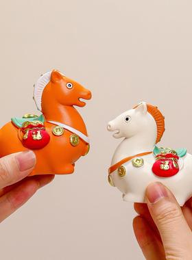 卡通可爱唐胖马办公室桌面车载摆件马上有财伴手礼公仔旅游纪念品