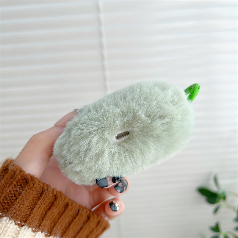 韩风秋冬纯色毛绒适用Airpods1/2代苹果全包Pro3代无线蓝牙耳机套,淘宝优惠券,粉丝福利购,淘宝优惠卷