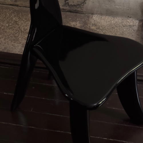 Y:CUBE | kar studio Oracle Chair甲骨文高光黑色艺术餐椅椅子 - 图2