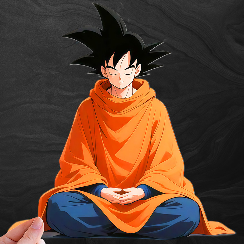 七龙珠悟空打坐动漫卡通汽车装饰贴三角窗贴纸防水个性车贴,淘宝优惠券,粉丝福利购,淘宝优惠卷