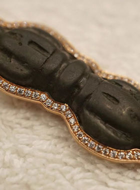 【几何】西藏明代随身天铁托甲多吉金刚杵 k金吊坠项链锁骨链3918