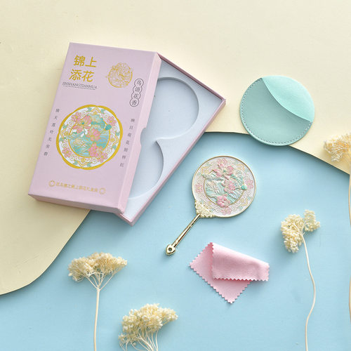 北京景泰蓝化妆镜手柄镜金属镜子文创纪念品镜子旅游纪念品伴手礼 - 图2