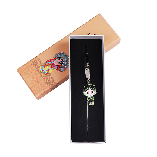 Q版京剧脸谱书签中国风古典金属书签出国礼品中国特色礼品送老外