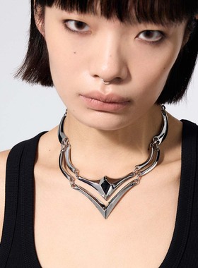 BLACKHEAD/黑头新月骑士系列骑士盔甲双层项链新年原创设计