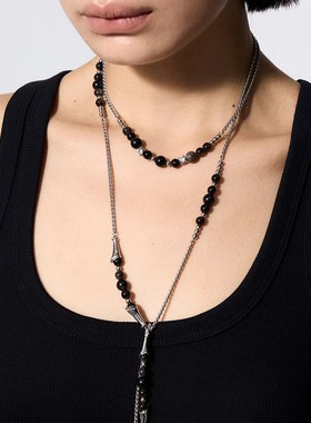 BLACKHEAD/黑头新月骑士系列守护铃长毛衣链原创设计新年