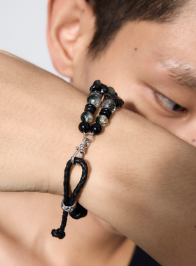 BLACKHEAD/黑头绿幽灵双层抽拉串珠手链新款简约个性朋克男女