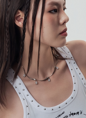 BLACKHEAD/黑头出逃舞会系列花瓣吊坠拼接项链个性简约原创设计新