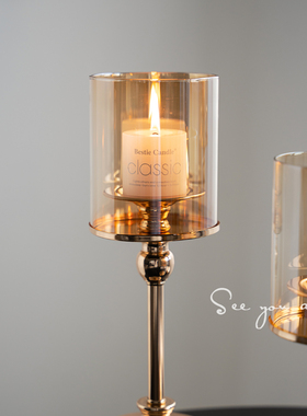 欧式蜡烛台烛台金属浪漫道具摆件