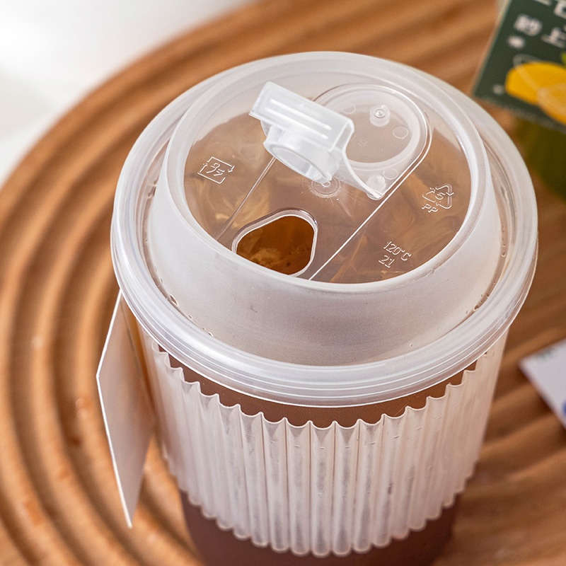 咖啡杯便携式ins风网红一次性打包外卖杯精致自制饮料果茶奶茶杯-图0
