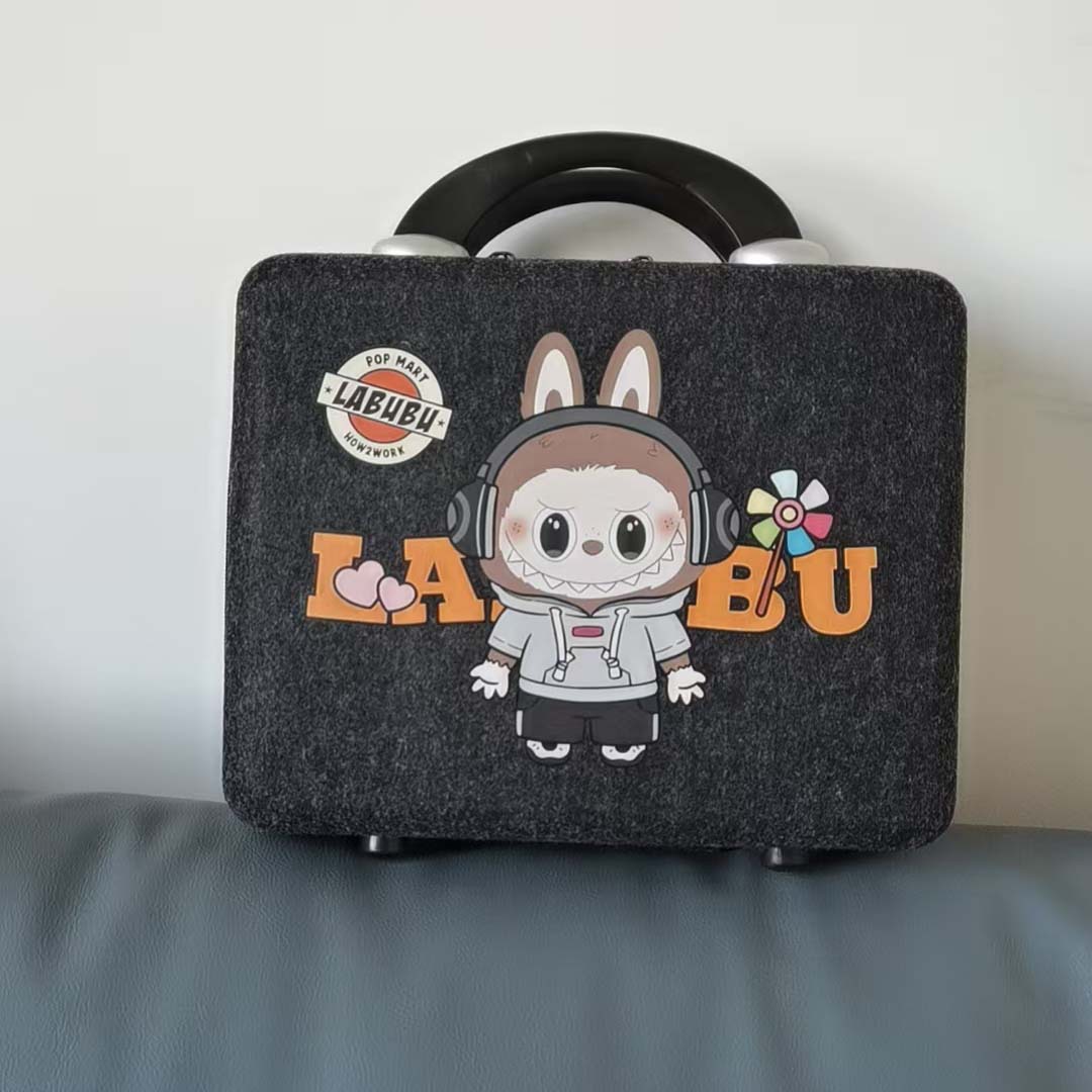 新款高档伴手礼手提箱六一儿童节零食大礼包可爱拉布布毛毡礼品箱 - 图0