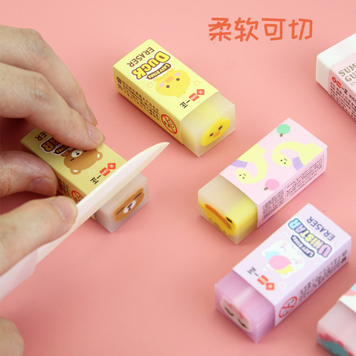 创意动物夹心橡皮小学生擦的干净少碎屑儿童像皮象皮可爱卡通文具用品批发幼儿园学习考试少屑果冻 - 图3