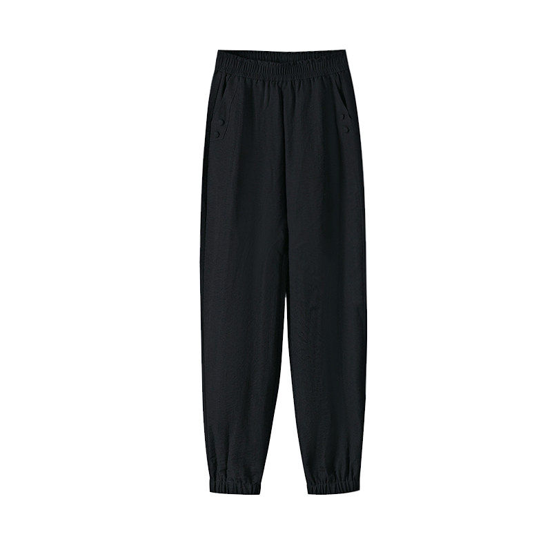 冰丝束脚裤女夏季薄款2026新款小个子休闲裤爆款高腰九分哈伦裤子,淘宝优惠券,粉丝福利购,淘宝优惠卷