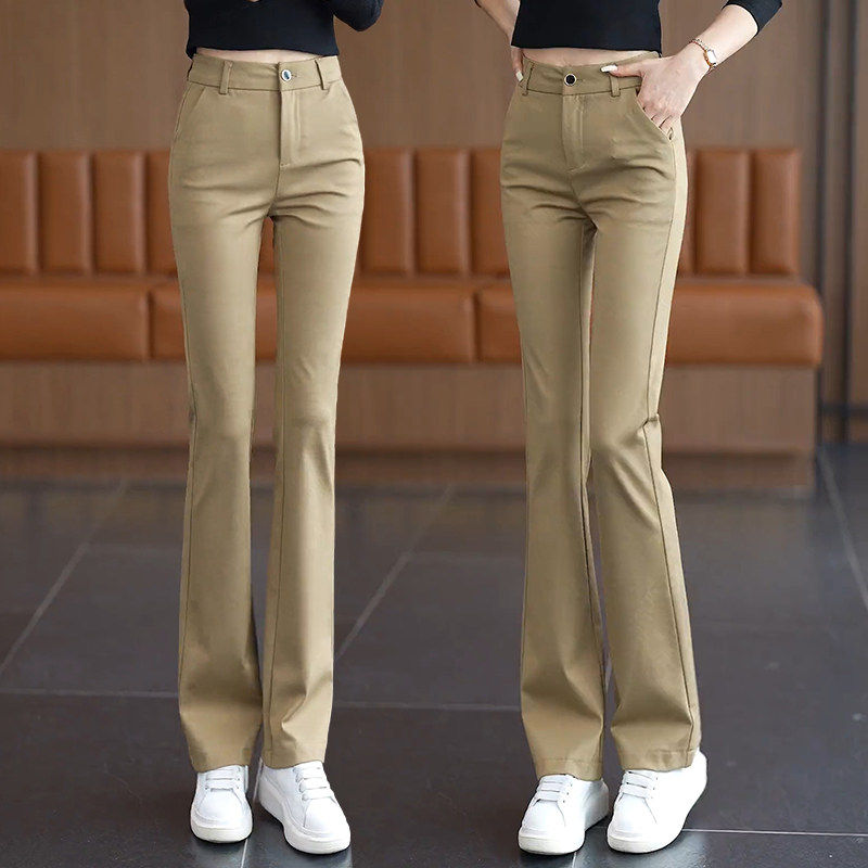 微喇裤女春秋2026新款爆款裤子高腰显瘦休闲直筒裤修身西装喇叭裤,淘宝优惠券,粉丝福利购,淘宝优惠卷