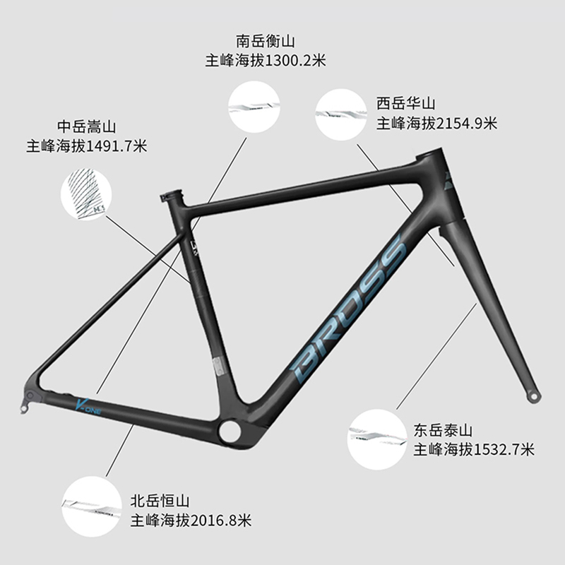 Bross VAGABOND6公路车24速碟刹赛车轻量碳纤维内走线公路自行车 - 图0