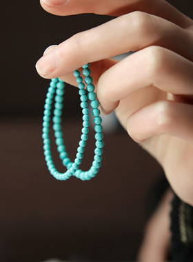 绿松石幸运进口14K包金民族风