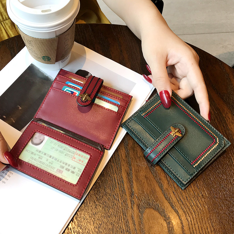 女小巧超薄精致高档防消磁真皮卡包 伊布雅卡包