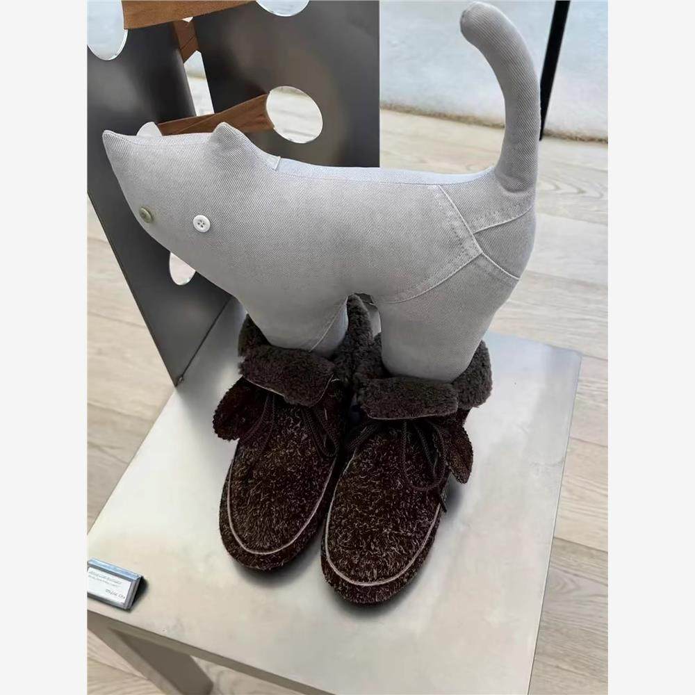 小众设计新款雪地靴毛毛棉鞋女皮毛一体加绒复古大棉靴保暖豆豆鞋,淘宝优惠券,粉丝福利购,淘宝优惠卷