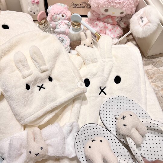 Laolaojiang Miffy Bunny Cartoon Girl Coral Velvet Absorbent Bath Skirt Bath Towel Towel Quick-drying and Comfortable 2026