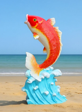 仿真螃蟹小龙虾大闸蟹鲤鱼雕塑