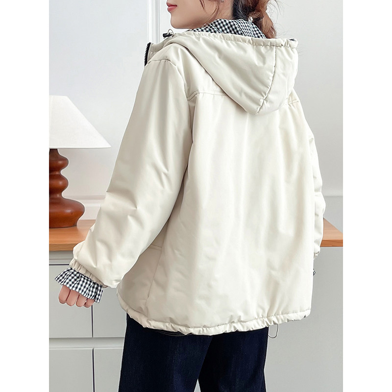 翠袖大码女装胖mm棉袄夹棉外套女2025新款秋冬季加厚棉服连帽棉衣,淘宝优惠券,粉丝福利购,淘宝优惠卷