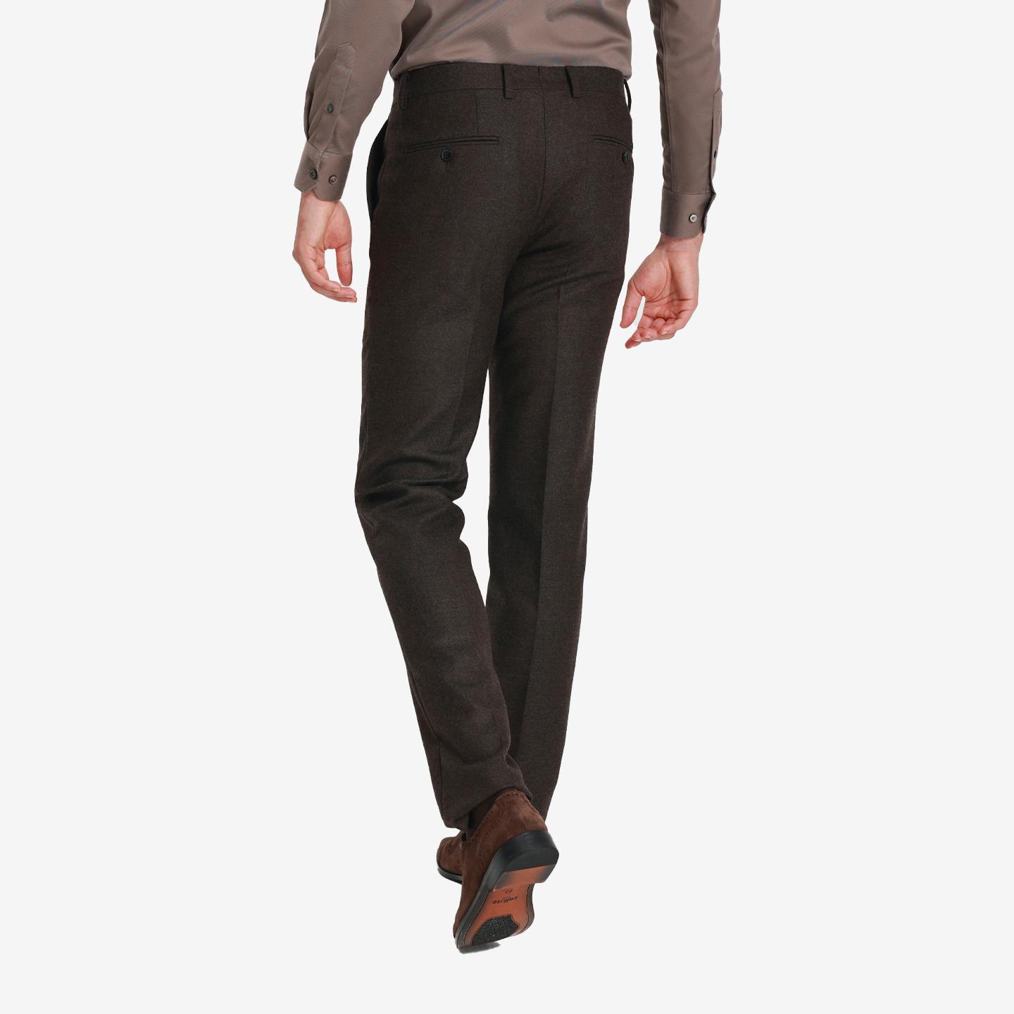 【商场同款】callisto2025秋冬新品男士长裤绵羊毛直筒商务西裤 - 图1