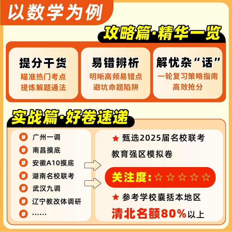 高考必刷卷2025试题攻略第3辑名校联考方向卷数学语文英语物理化学生物历史地理政治新高考一轮复习资料高考必刷题一轮考向必刷卷