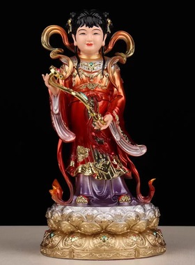 善财童子龙女金童玉女居家供奉观音菩萨佛像中式摆件左右童男童女