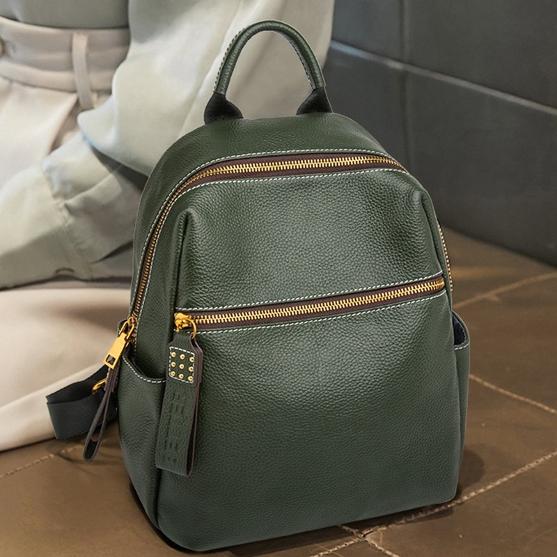 朱尔真皮小众双肩包女士2025新款时尚百搭妈妈包旅行头层牛皮背包,淘宝优惠券,粉丝福利购,淘宝优惠卷