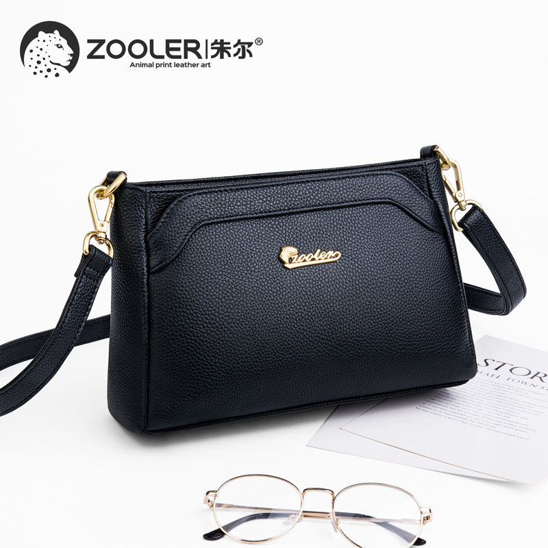 2019新款时尚百搭头层牛皮斜挎包 朱尔蒂蓓丝女士包袋