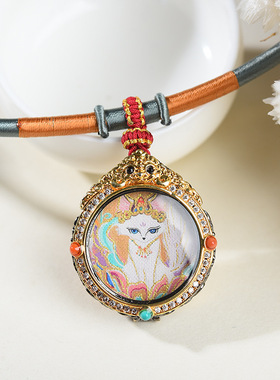 手工编绳唐卡吊坠新中式项链项圈