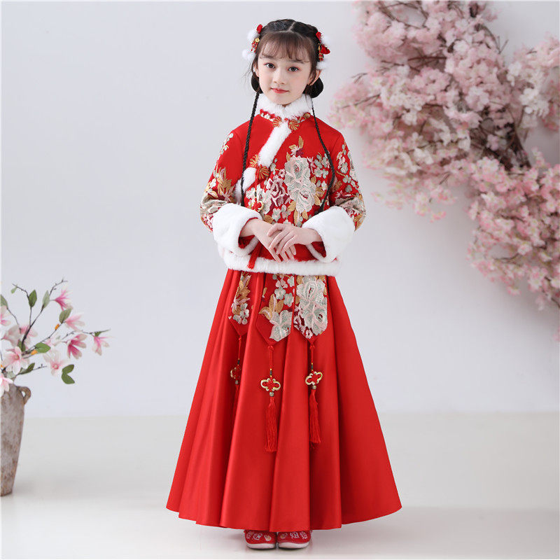 新款儿童唐装女童中国风汉服公主裙 汐沚上衣