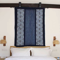 Yunnan Ethnic Characteristics Handicraft Great Polywhite Nation All-cotton Zen Dyeing Bed Linen Table Cloth Hanging Decoration Multi-Size Recommendation