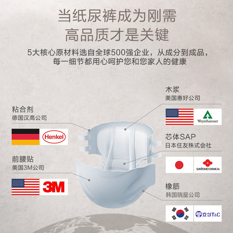 千芝雅成人男女老年尿布大号尿不湿 千芝雅旗舰成人用纸尿护理用品