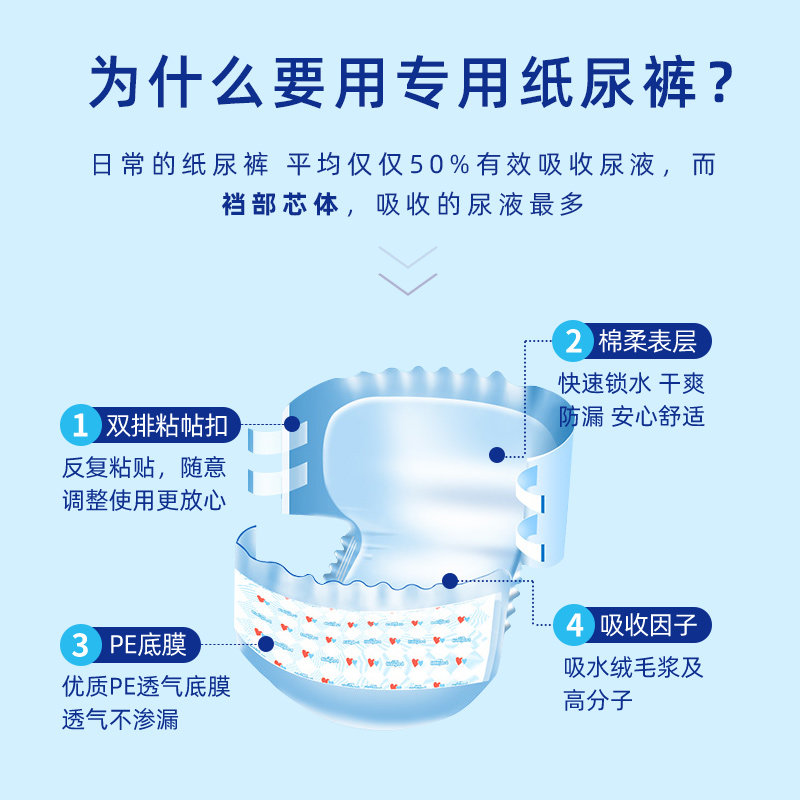 千芝雅成人老人男女拉拉裤尿不湿 千芝雅旗舰成人用纸尿护理用品
