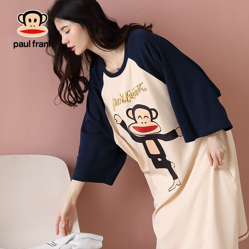 大嘴猴睡裙春秋季2020年纯棉睡衣 希芙诗睡裙